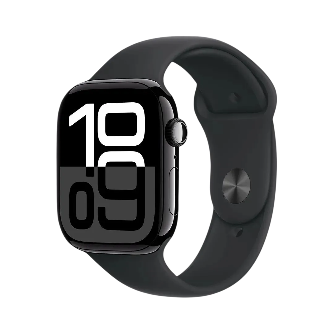 Apple Watch 10 GPS 46mm Jet Black Aluminium Case with Black Sport Band (вживані, гарний стан) А-
